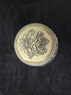 Brighton Silver and Cream Decorative Jar